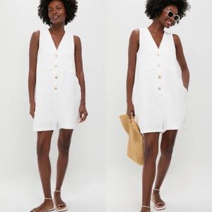 NWT Tuckernuck Myla Romper in Textured White Size S